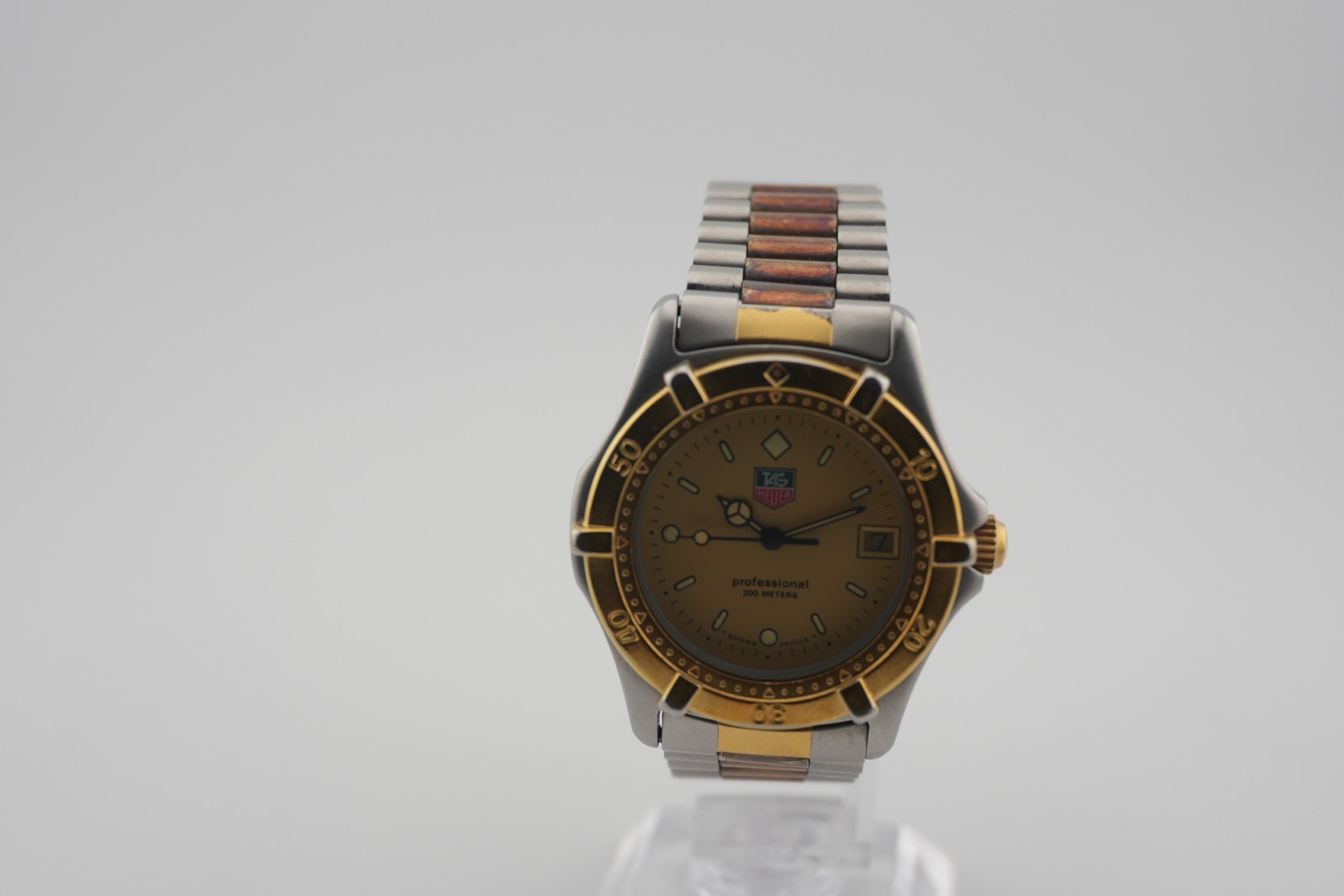 TAG Heuer Professional 2000 964.013F Two-Tone Gold Steel Diver Watch 200M Japan