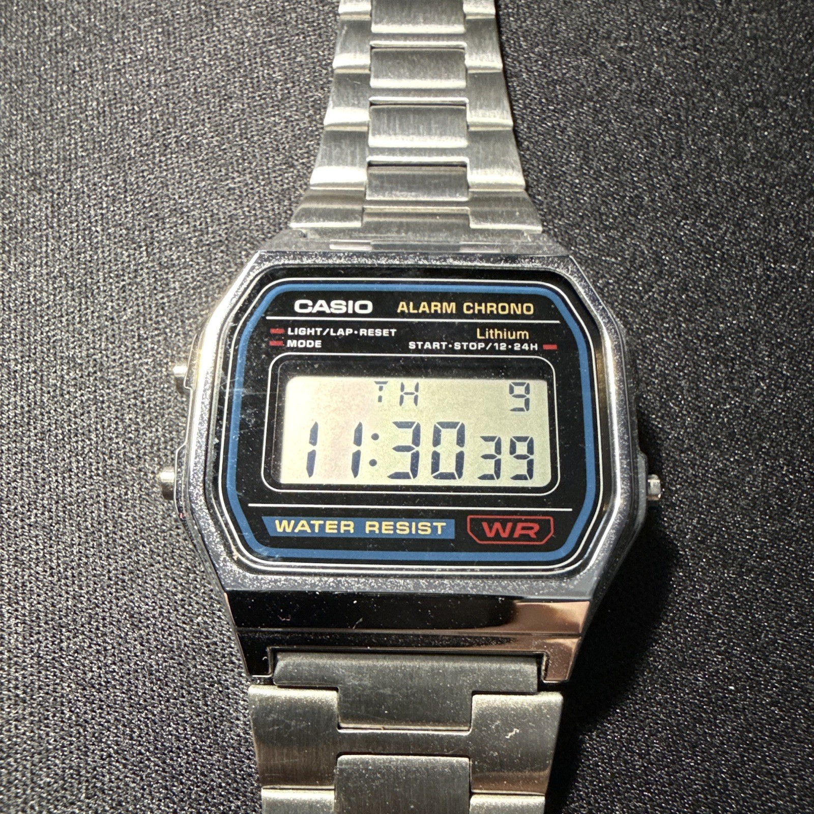 Casio A158WA-1CR Digital Watch Stainless Steel Band