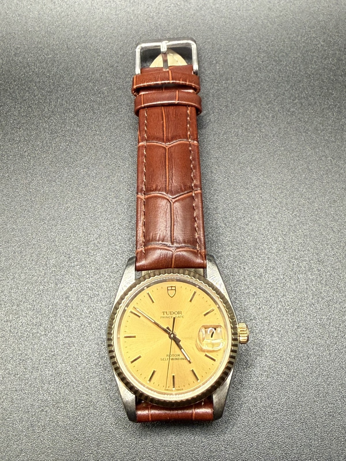 Vintage Tudor Prince 18k /SS Champagn Dial Automatic Date 34MM 74033