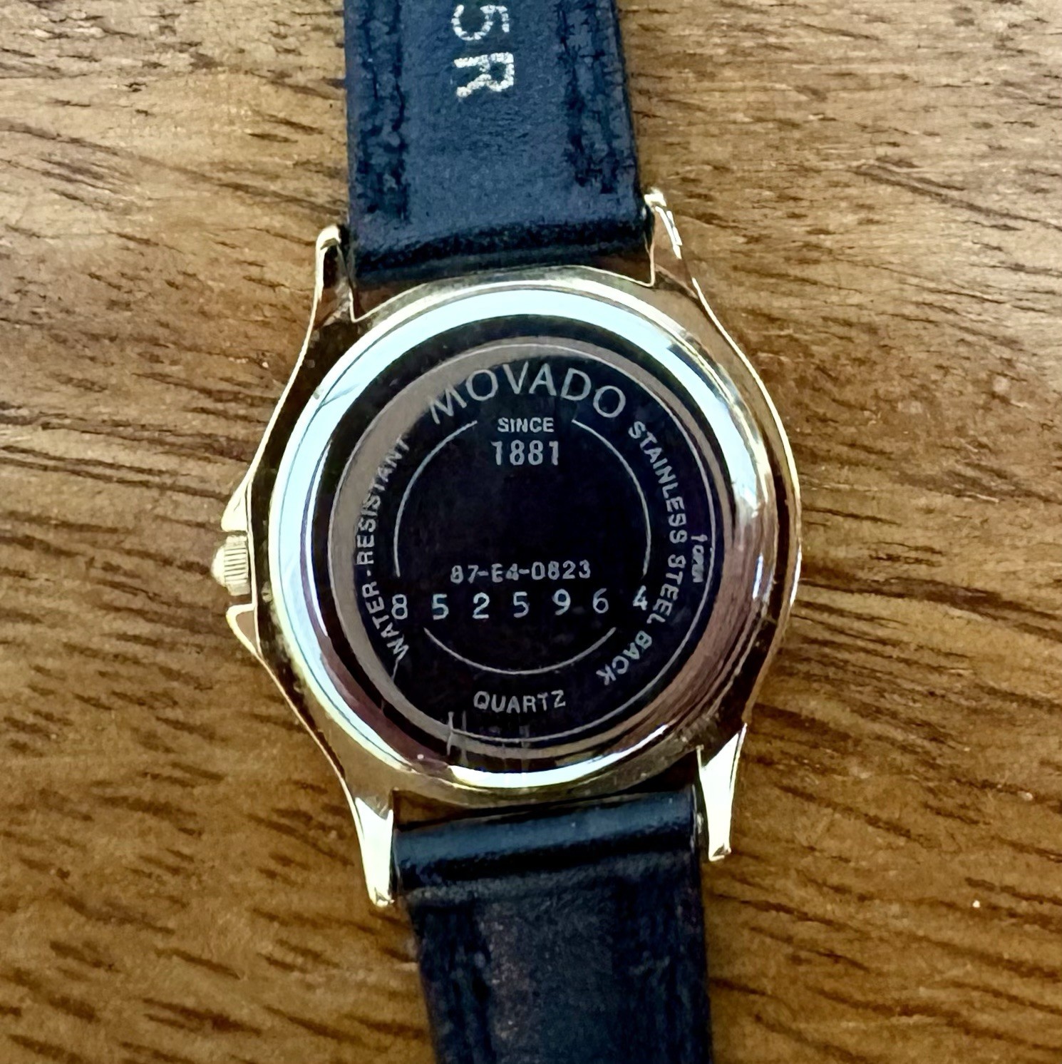 Movado Museum Classic Women’s Gold Tone Black Dial Quartz Watch 87-E4-0823