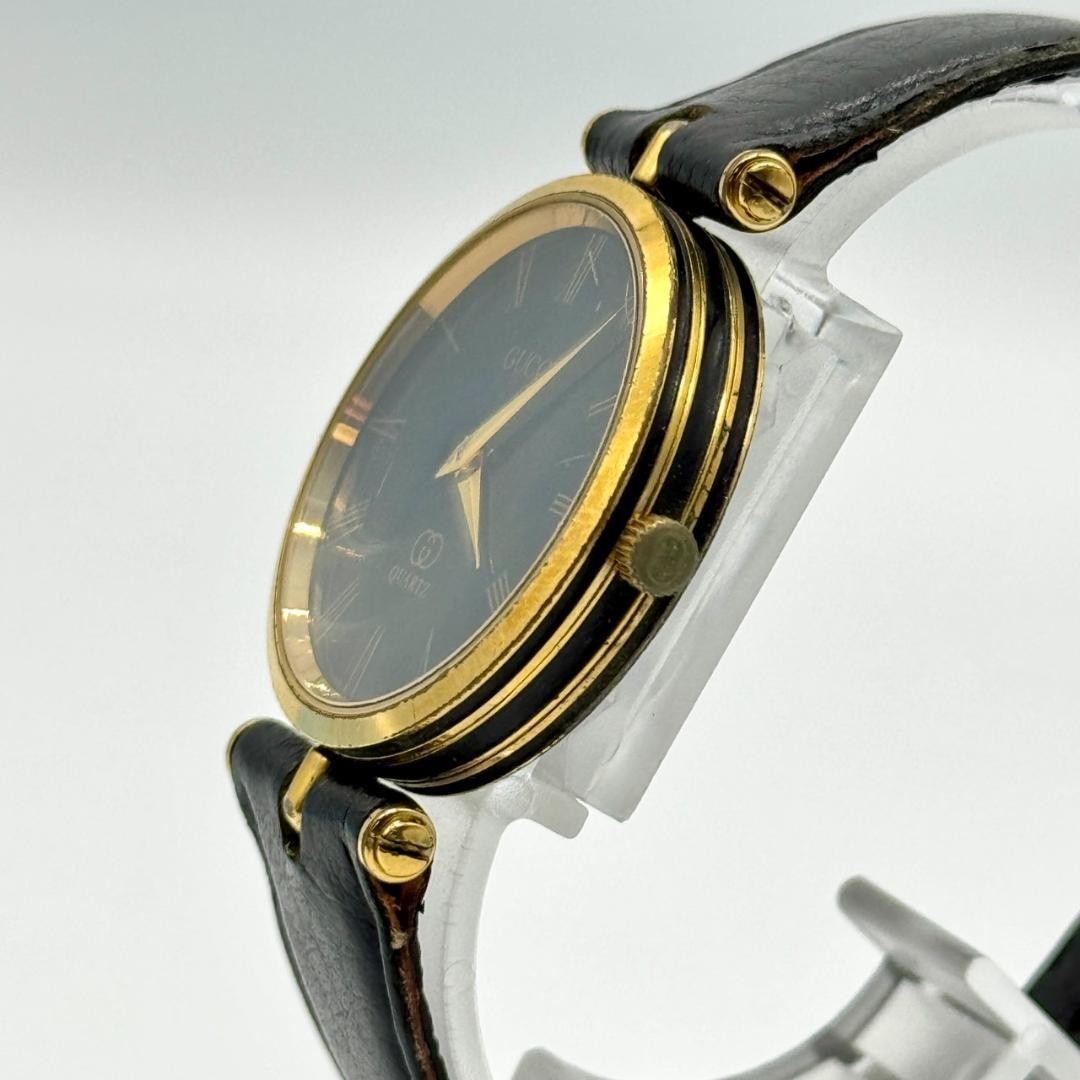 Working condition GUCCI watch, Sherry Line, black dial, quartz, 2 hands.