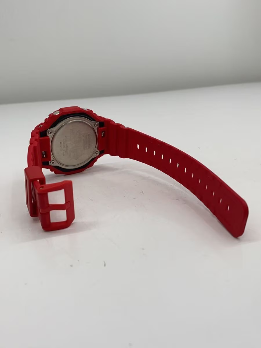 CASIO G-SHOCK Quartz Analog Wristwatch Rubber RED RED Plastic GA 2100 NULL