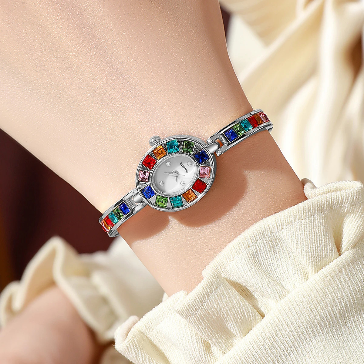 Luxury Rhinestone Women’s Quartz Watch Bracelet Fashion Ladies Wrist Watch Gift