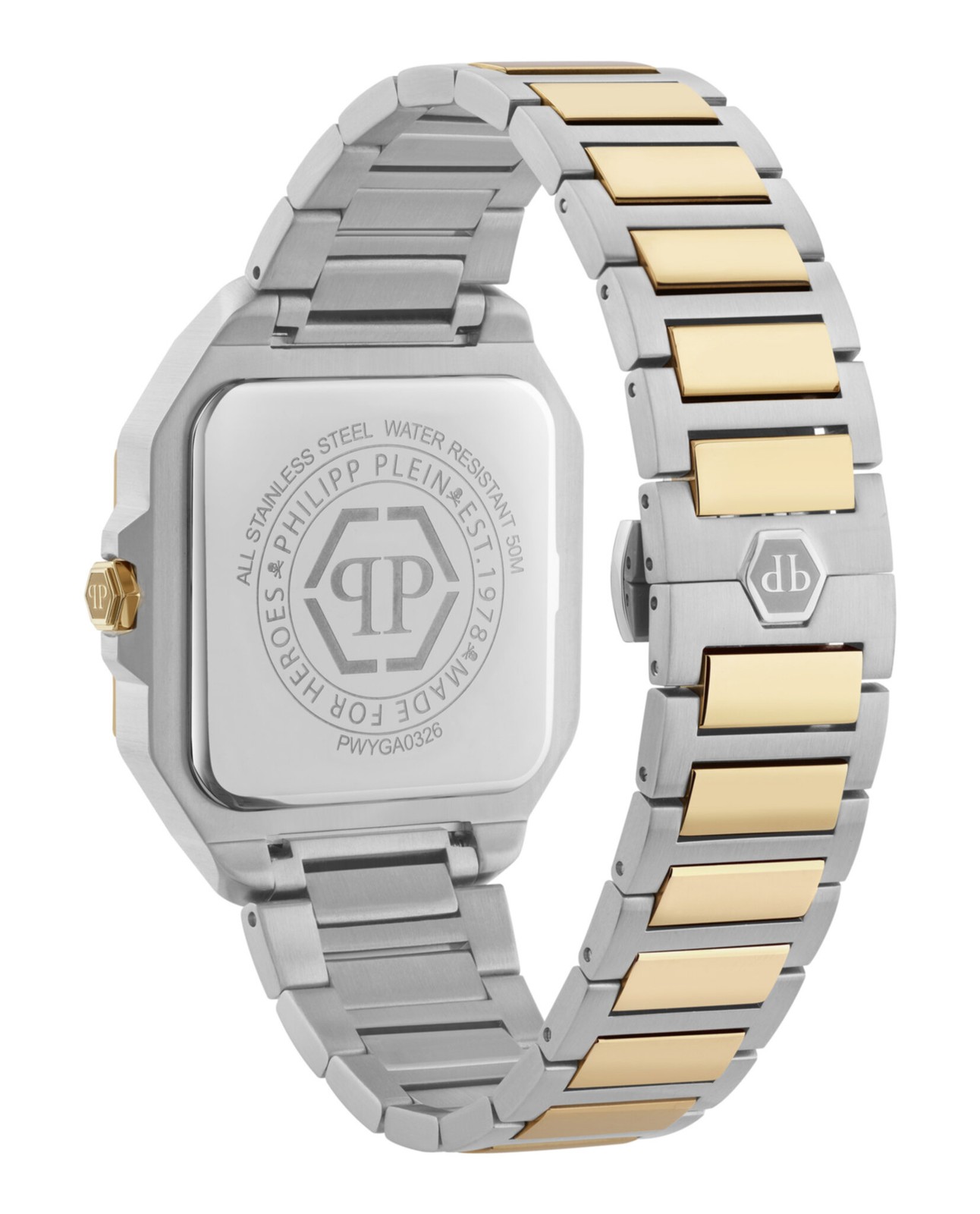 Philipp Plein Mens Two Tone 42mm Bracelet Fashion Watch