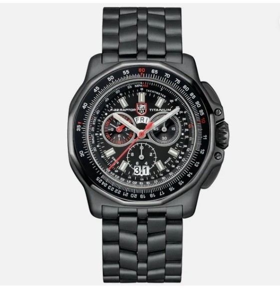 NEW Luminox F-22 Raptor Black Titanium Men’s Quartz Watch XA.9272