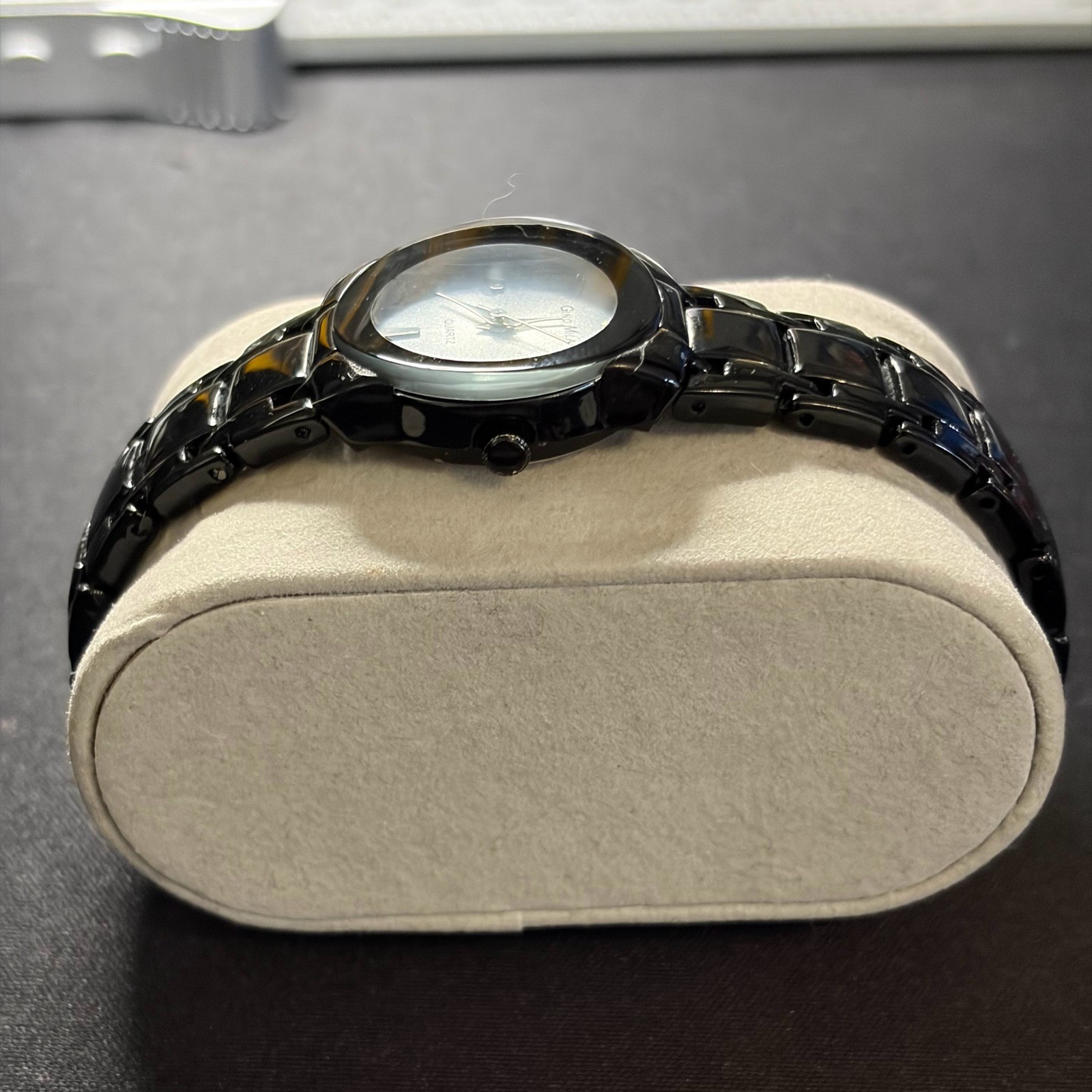 Gino Milano Quartz Watch Women Black Stainless Steel Minimalist Casual