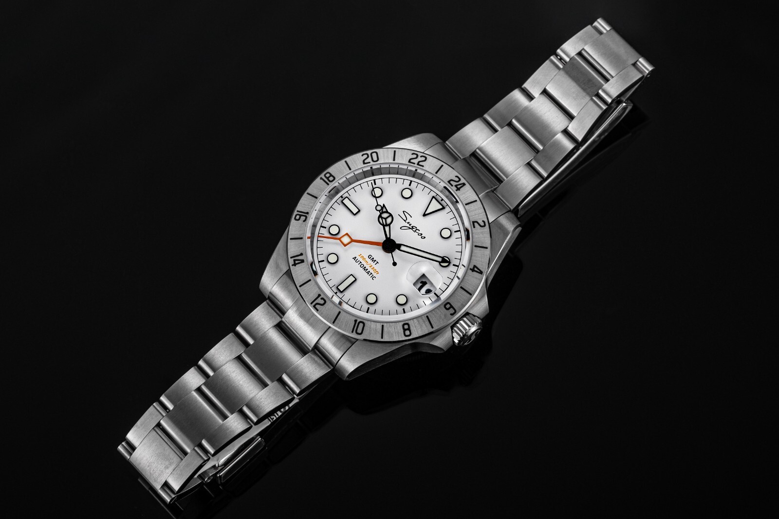 Sugess GMT Explorer, White, NH34, Sapphire, Lume, 100m Diver, Diving, BNIB