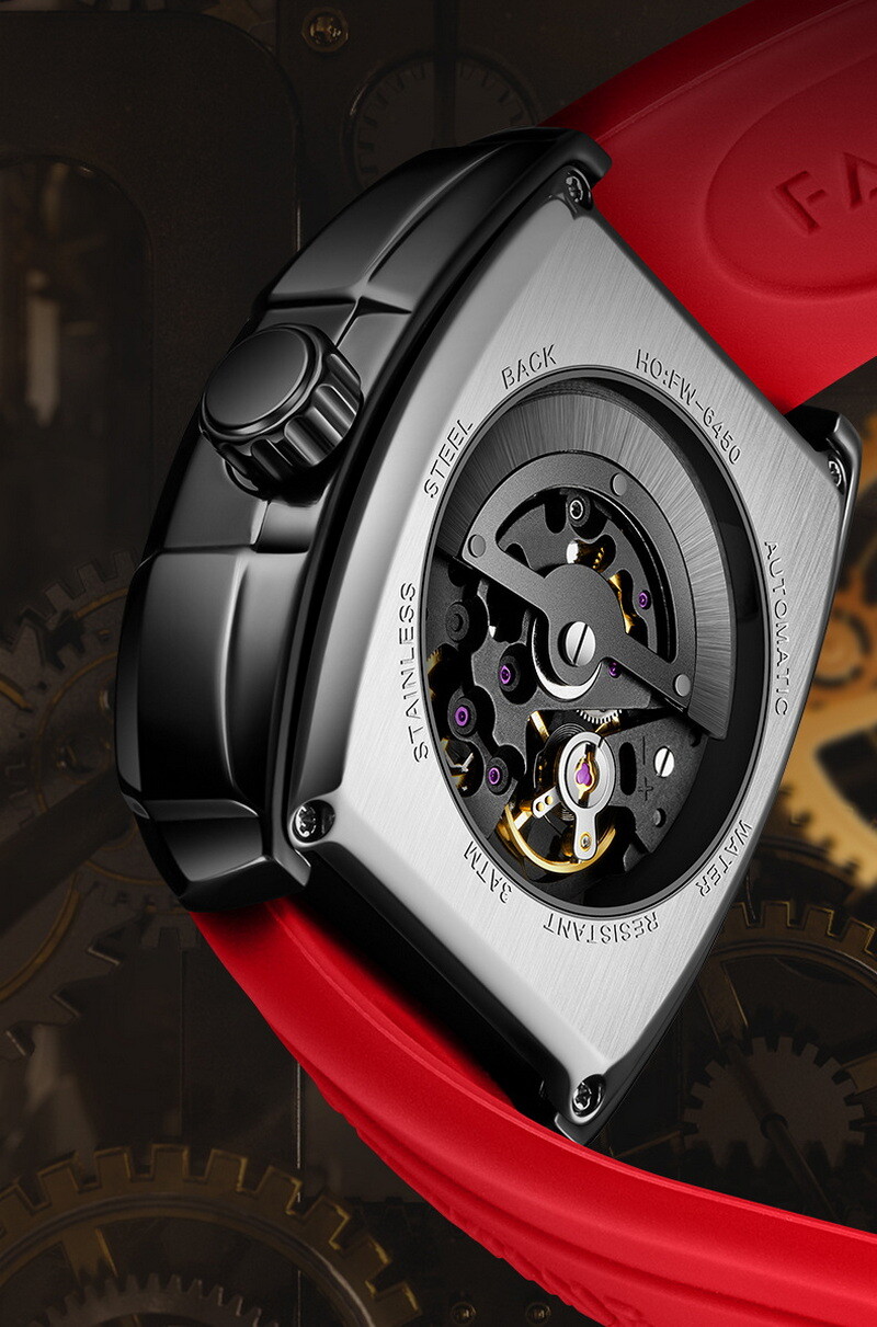 MARK FAIRWHALE Tonneau Barrel Luminous Waterproof Mechanical Automatic Watch