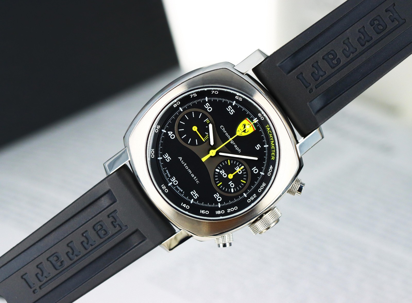 Panerai Ferrari Scuderia Chronograph, Black Dial, Limited to 800 -Steel FER00008