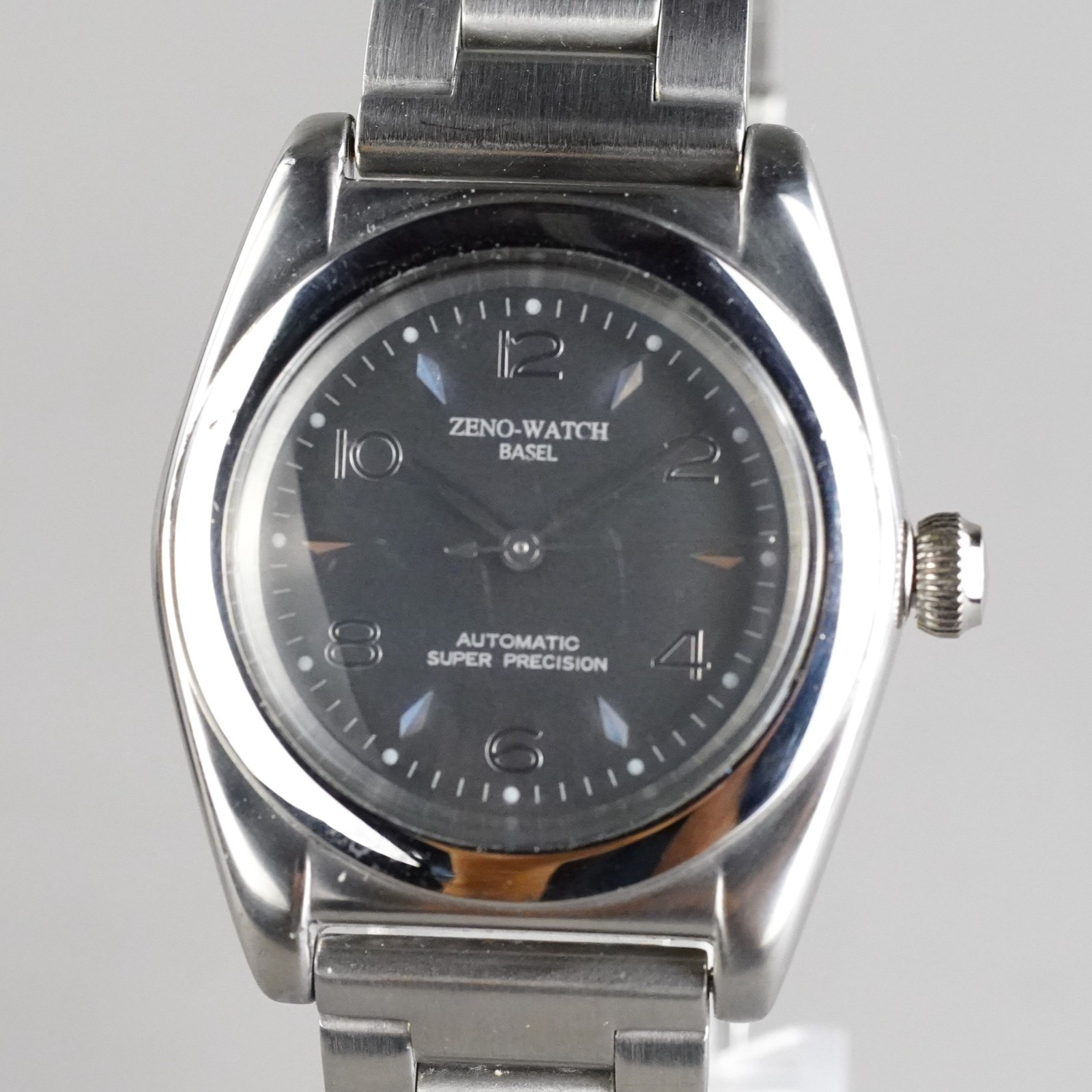ZENO-WATCH Automatic Super Precisio Vintage ZNB-001 Men’s Wristwatch Silver 33mm
