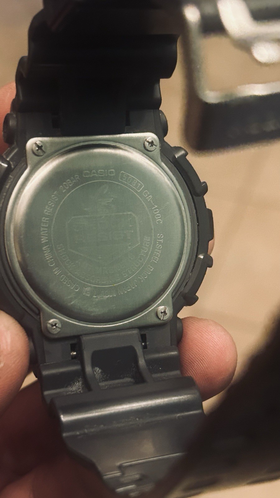 Casio G-SHOCK GA-100C Analog-Digital Quartz 55mm Black Resin 200m