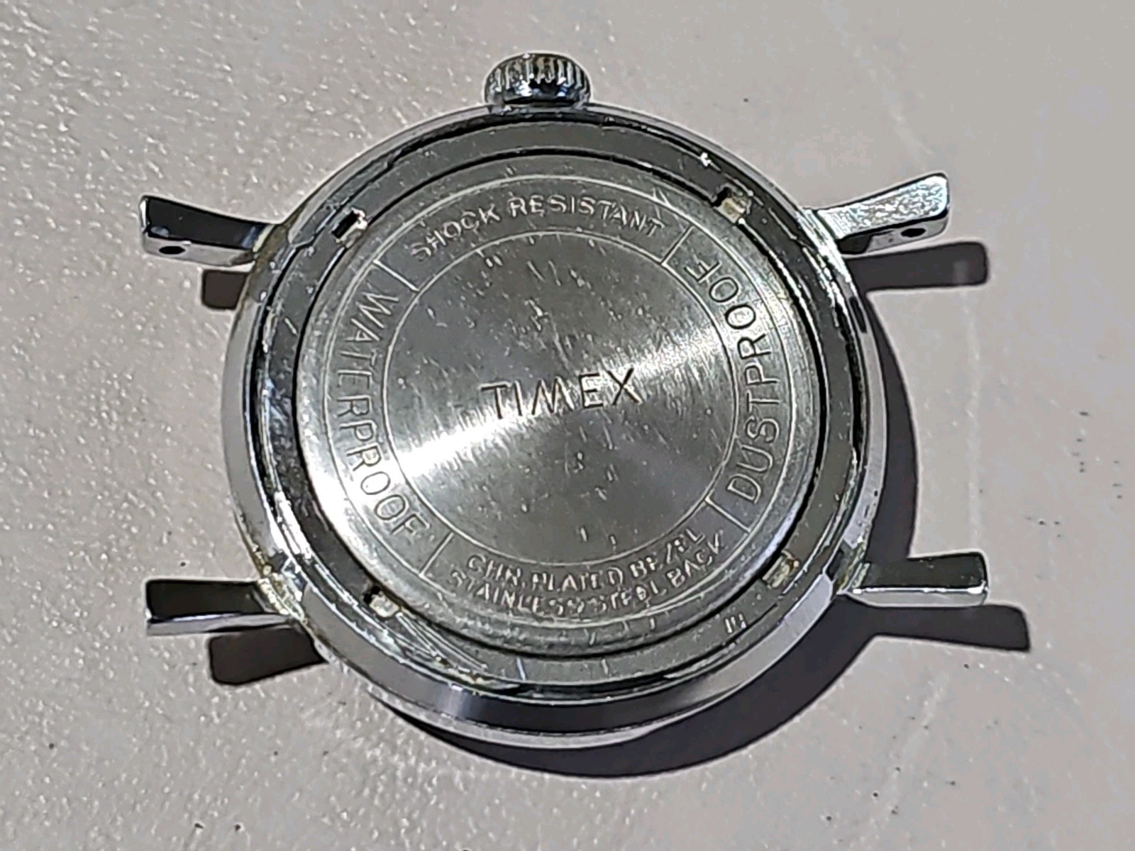 1958 Timex 100 Men Manual Wind Watch Chrome Plate Run/Stop Luminous Hands 10A58