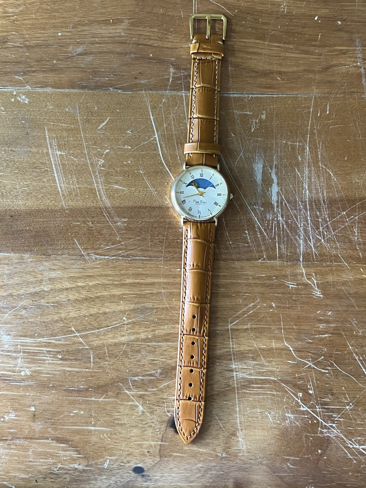 Pierre Nicol Women’s Vintage Moon Phase Wristwatch New Strap