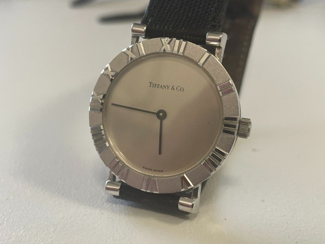 Tiffany & Co Atlas Solid 925 Silver Swiss Made Quartz Men 31mm Watch