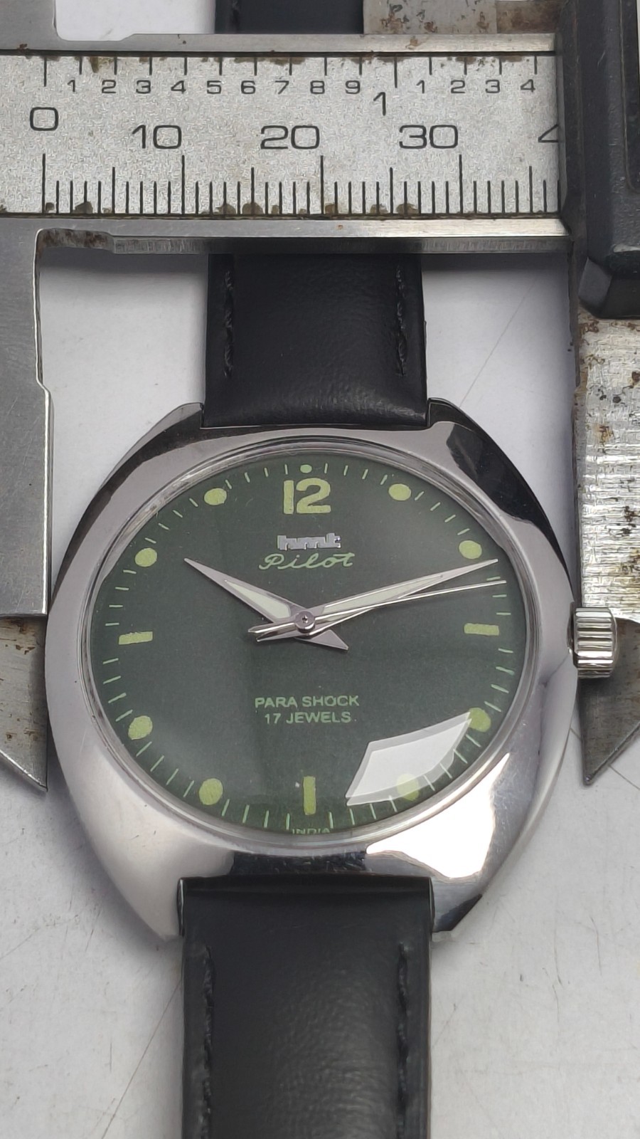 HMT Pilot 17 Jewels Hand Winding Wrist Watch For Men’s In Working Condition