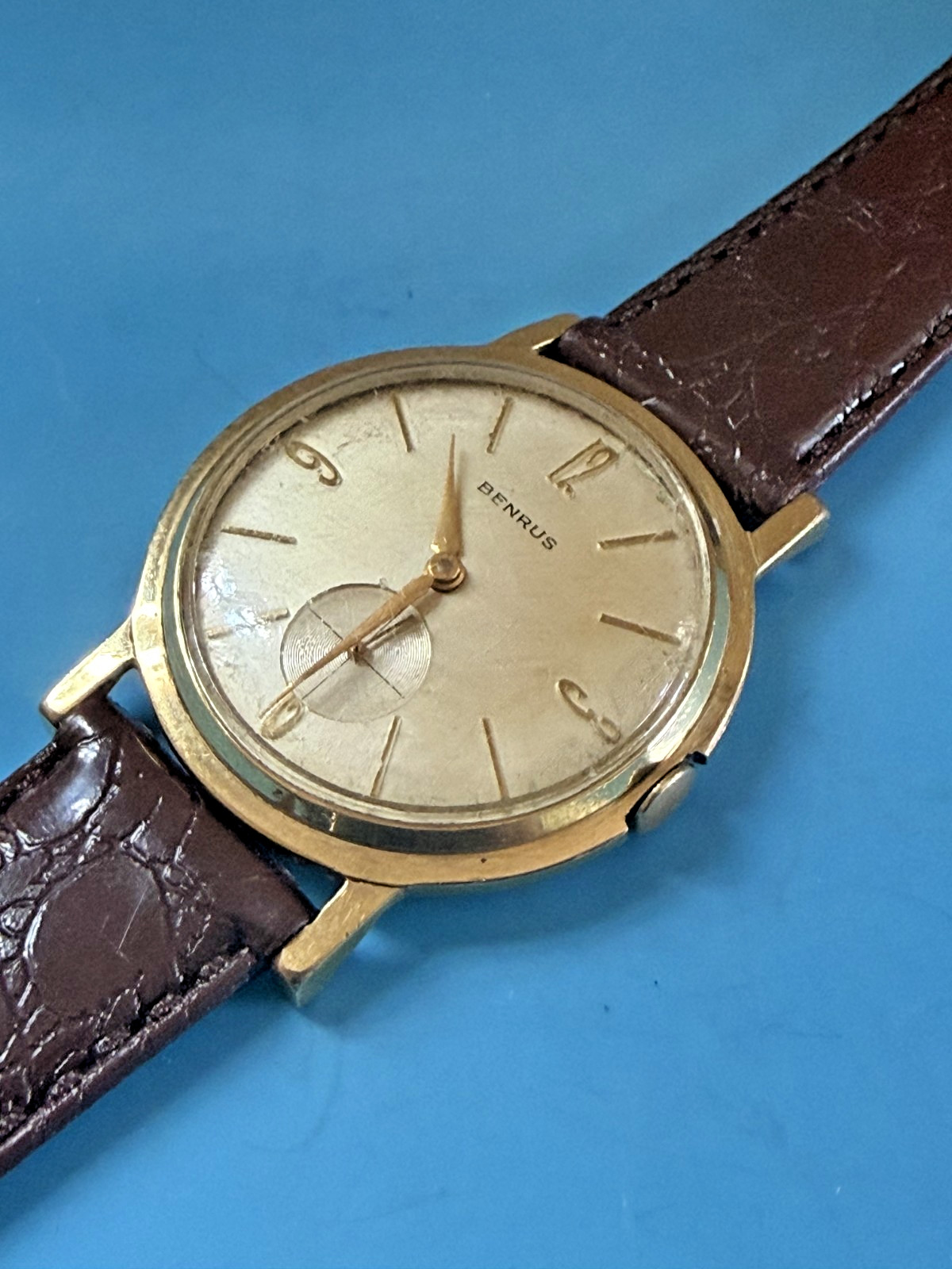 Benrus Gold Men’s Watch 20micron GF 17J DN21 Movement – Running