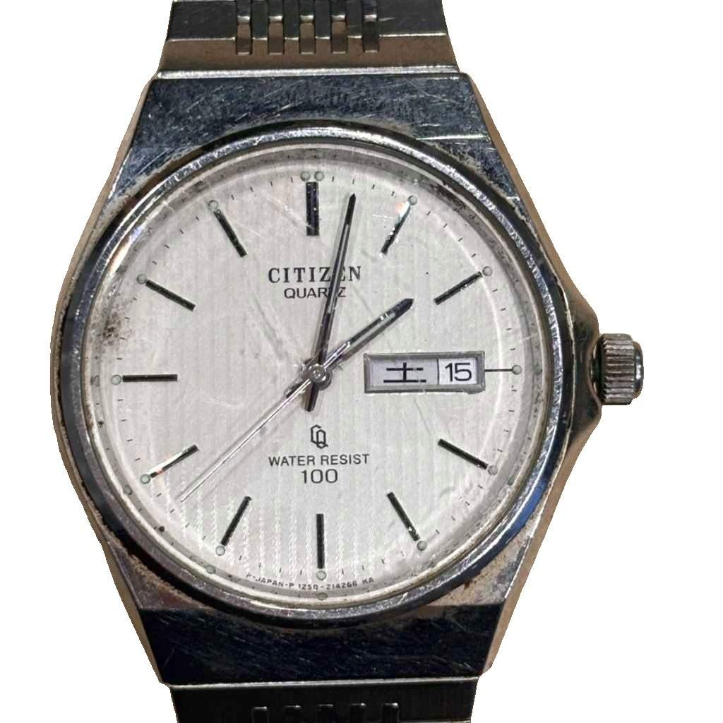 [A1R] Used Citizen Watch 4-212053K Working Item Quartz Silver Color [g4n]