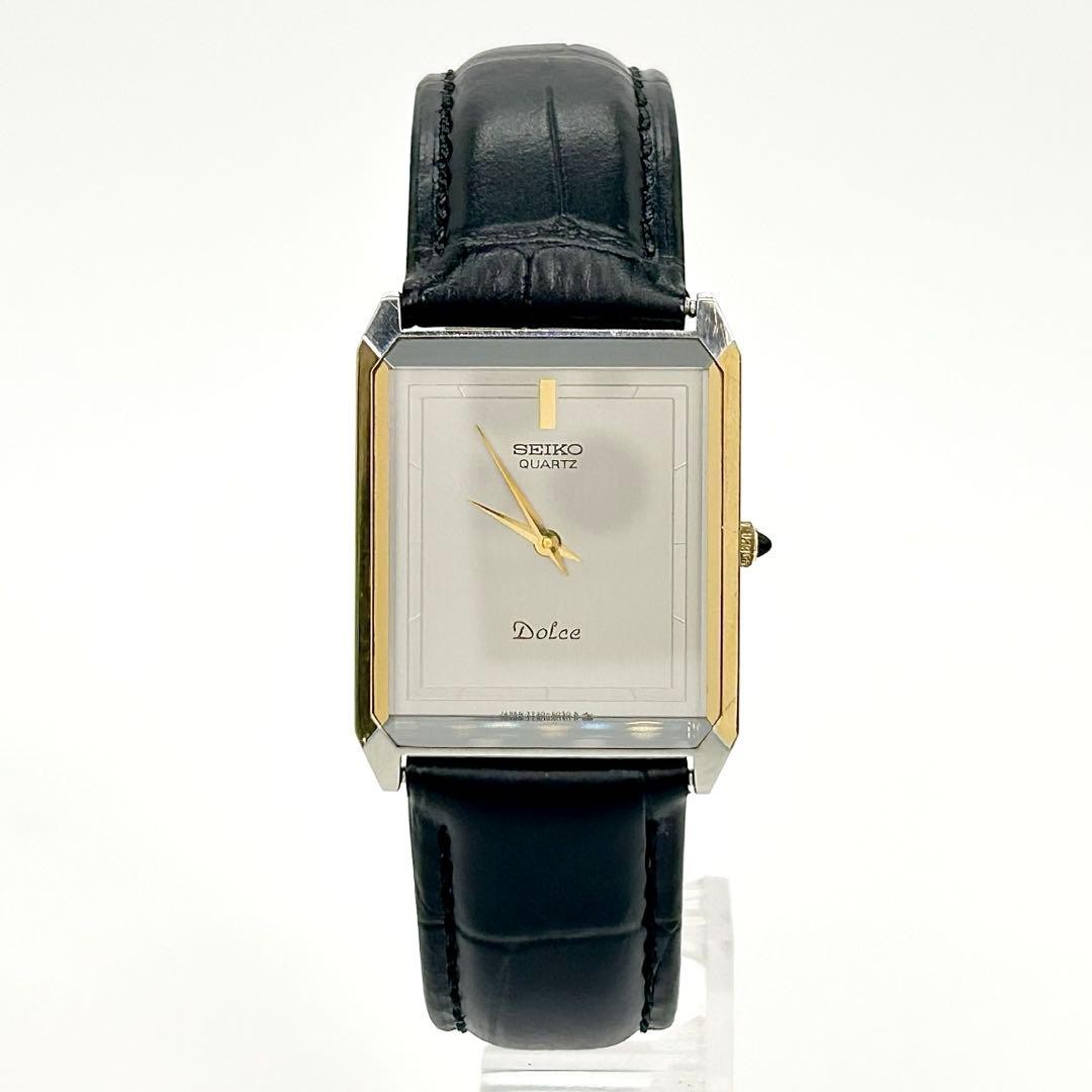 SEIKO Dolce 7730-5030 Quartz Rectangular Watch Used