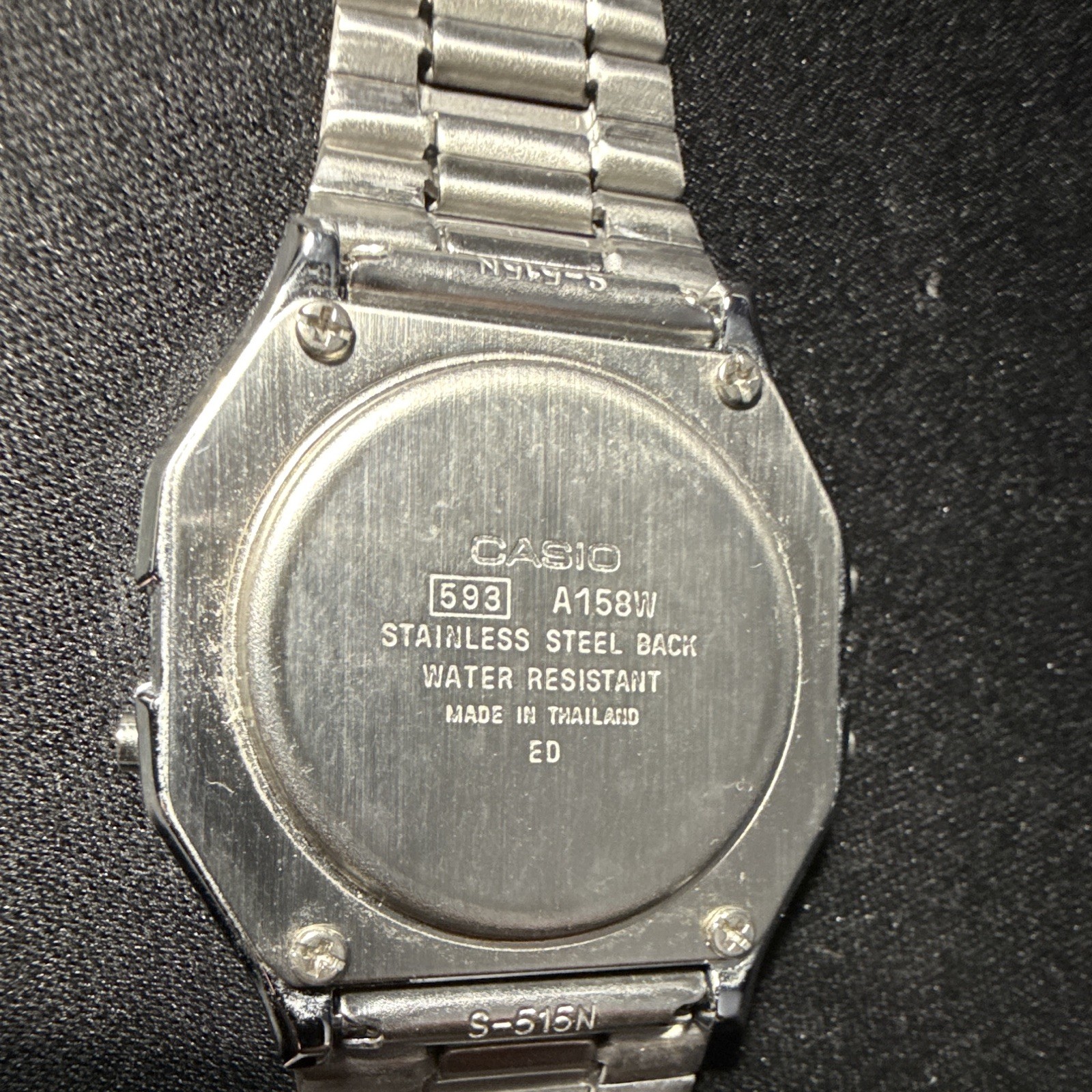 Casio A158WA-1CR Digital Watch Stainless Steel Band