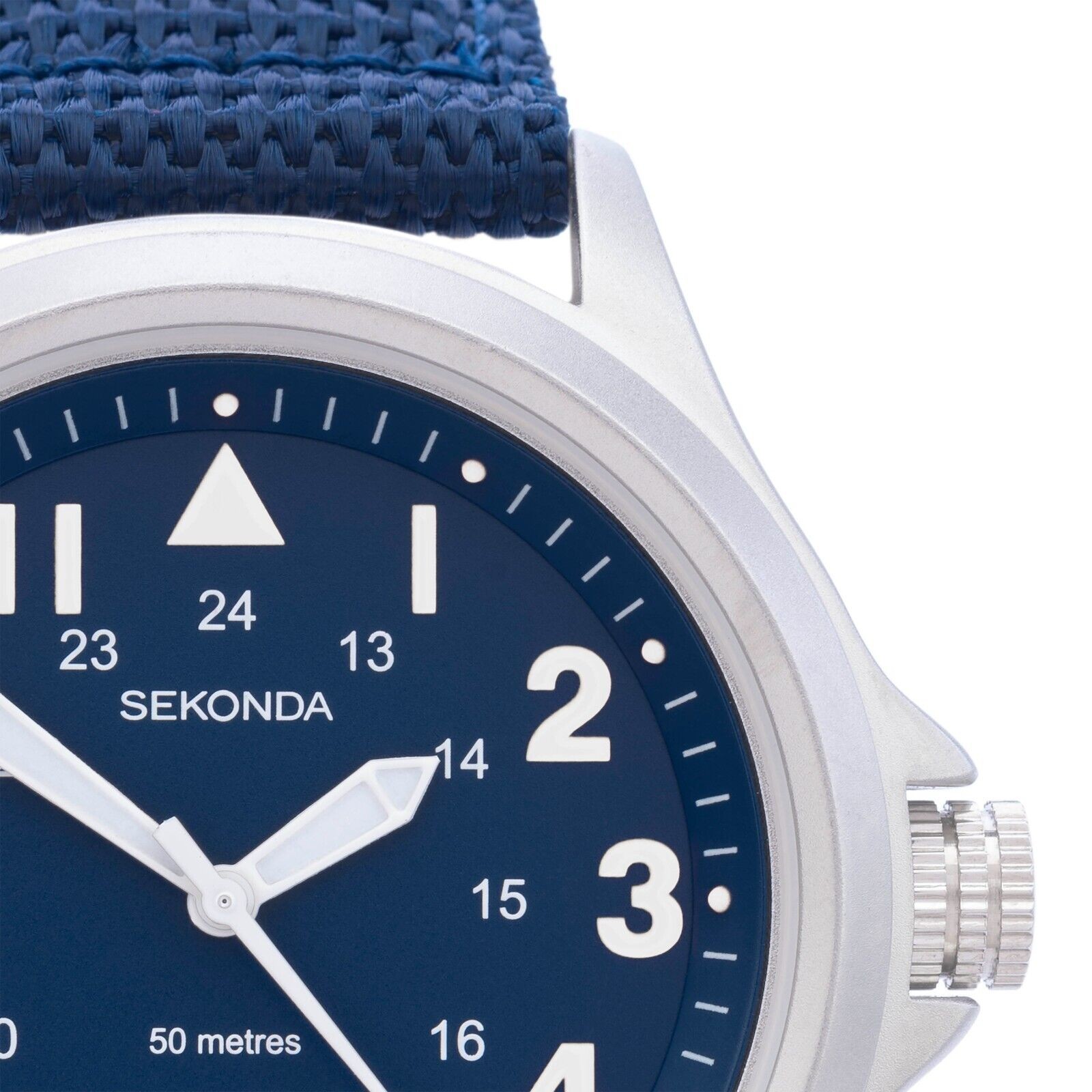 Sekonda 42mm Altitude Navy Material Strap Mens Watch Model 1715