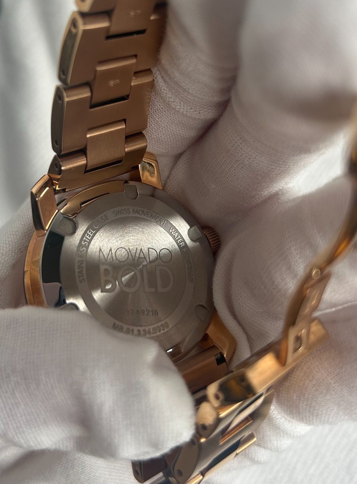 Movado Bold Rose Gold Ion-Plated Stainless Steel 36 mm Watch Box Set 3600342