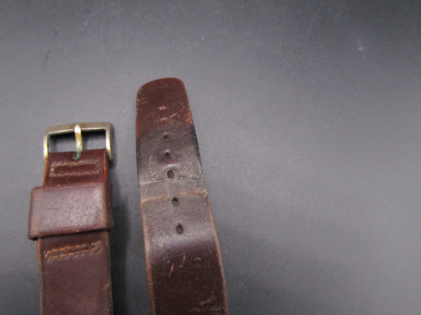 Vintage Rare Kreisler Shell Cordavan Leather Dark Brown Watch Band Strap 17mm