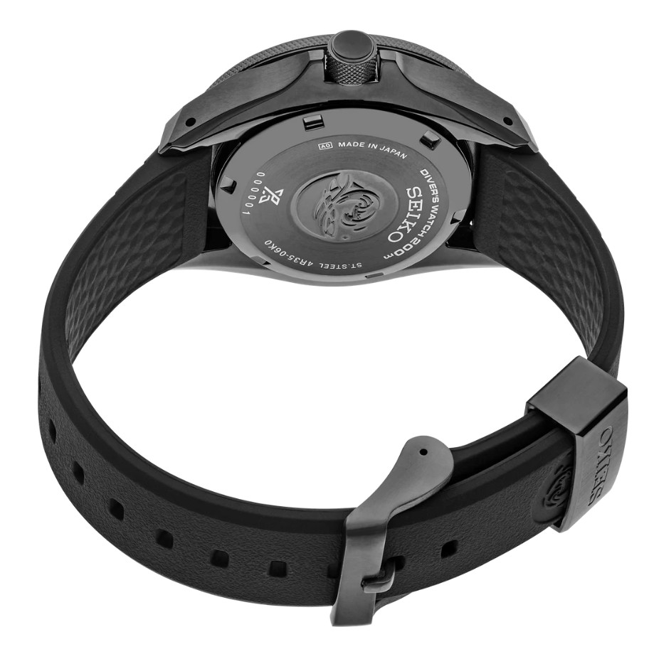 Seiko Prospex Samurai Diver Black Dial Silliocne Strap Watch SRPL15