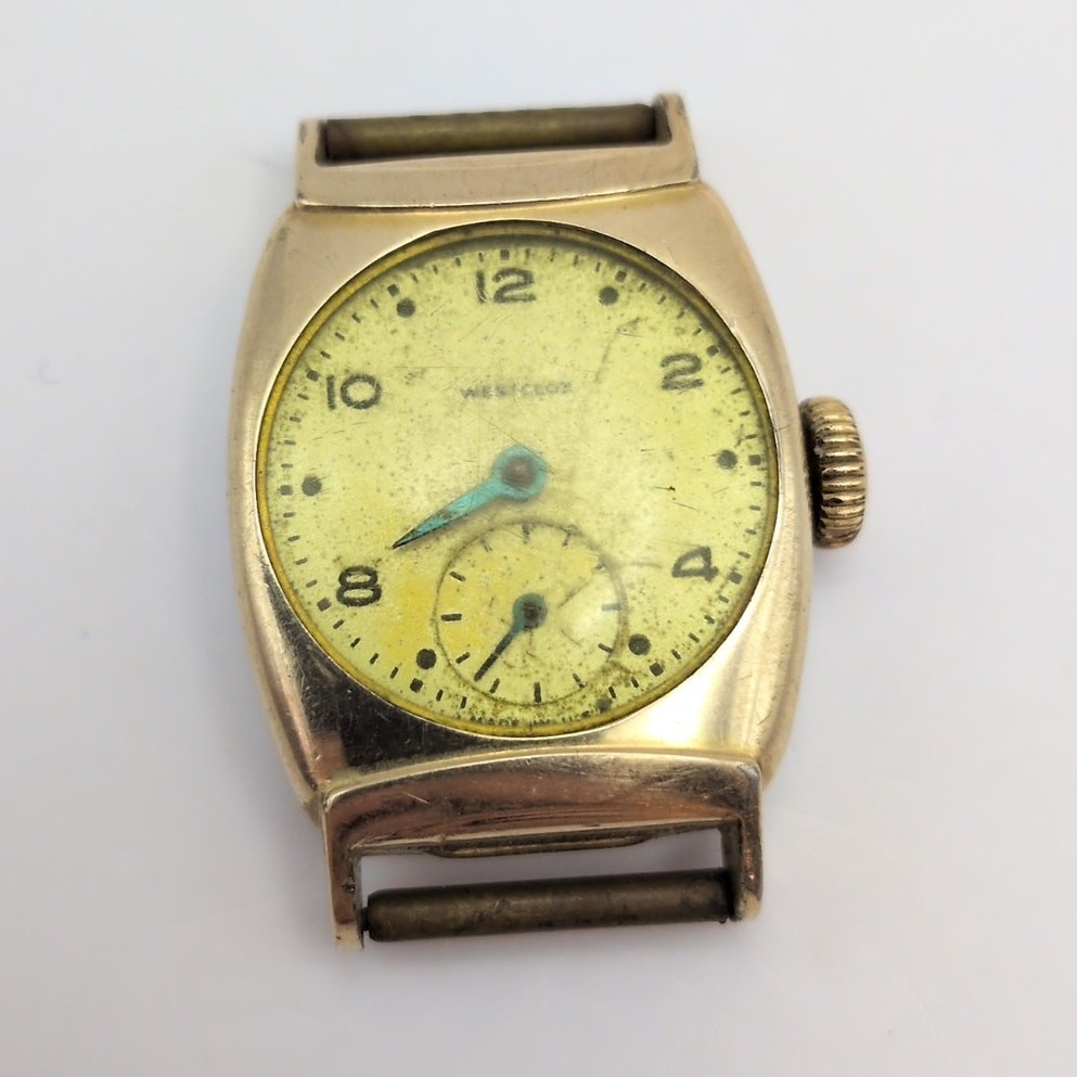 Vintage Westclox 10k Rolled Gold Plate 23mm Watch *AS IS For Parts/Repair