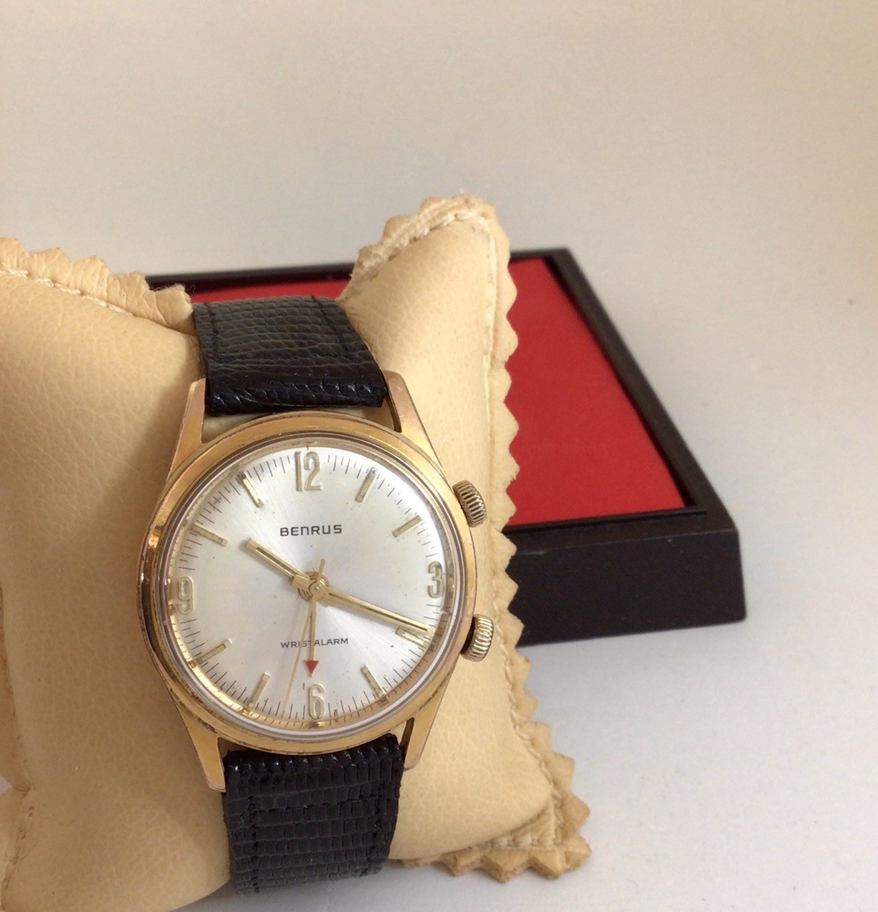 Vintage BENRUS WRIST ALARM Mod. DS10,Ref.3021,Cal.AS 1475, 17J,Ca.1960s,Working.