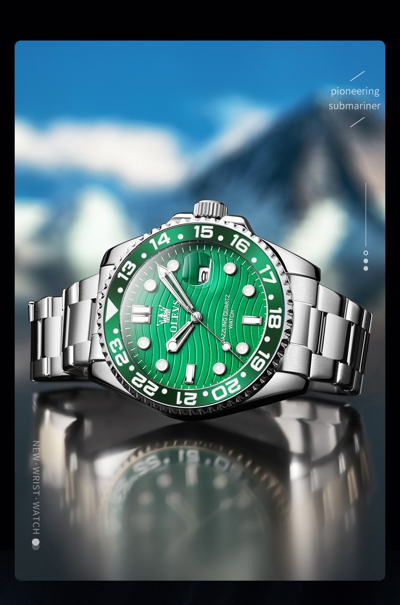 OLEVS 3610 Luminous Japan Movement Luxury Classics Male Gifts Quartz Wristwatch