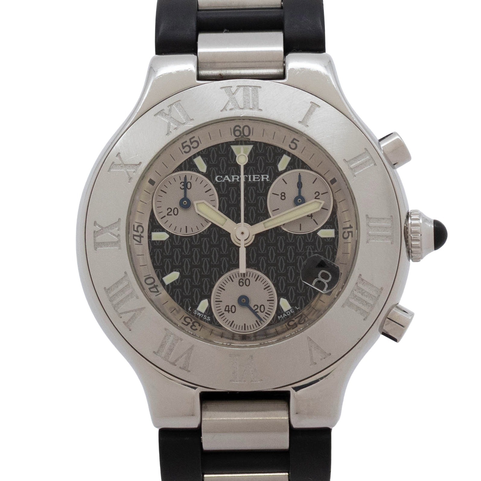 Cartier Must de Cartier 21 W10125U2 Black Dial Quartz Watch