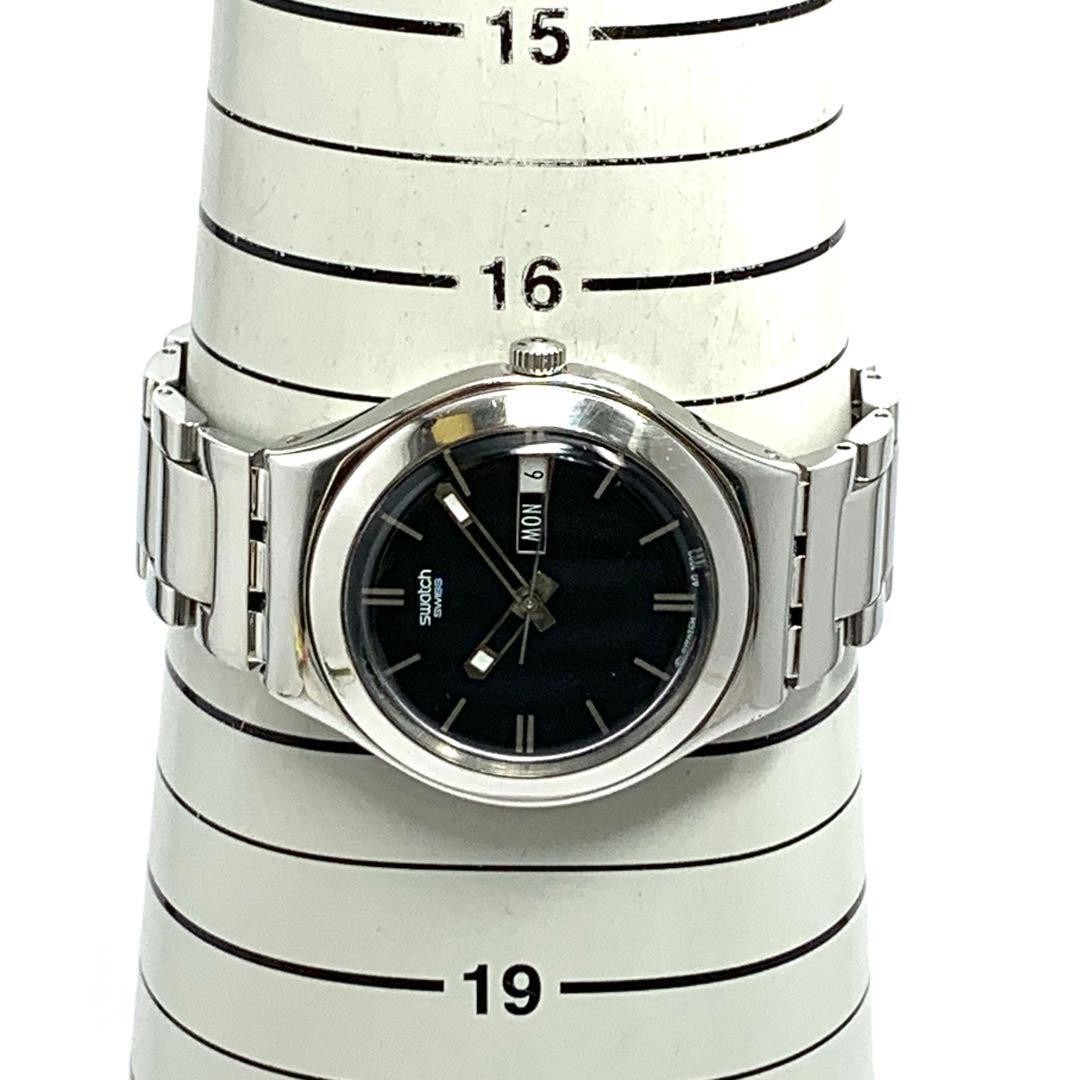 Swatch IRONY Men’s Quartz Watch Black Dial Day Date Calendar Swiss Made Used