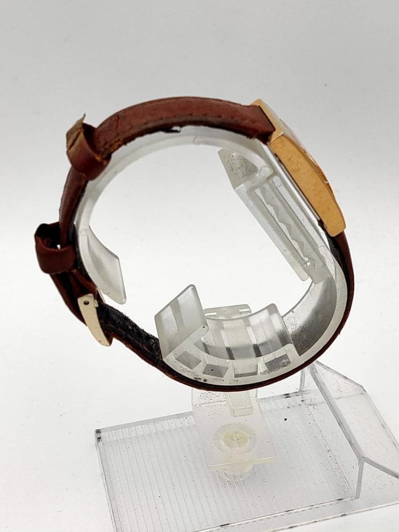 USED Katharine Hamnett KH-8803 Gold-Tone Rectangle Dress Watch | Japan