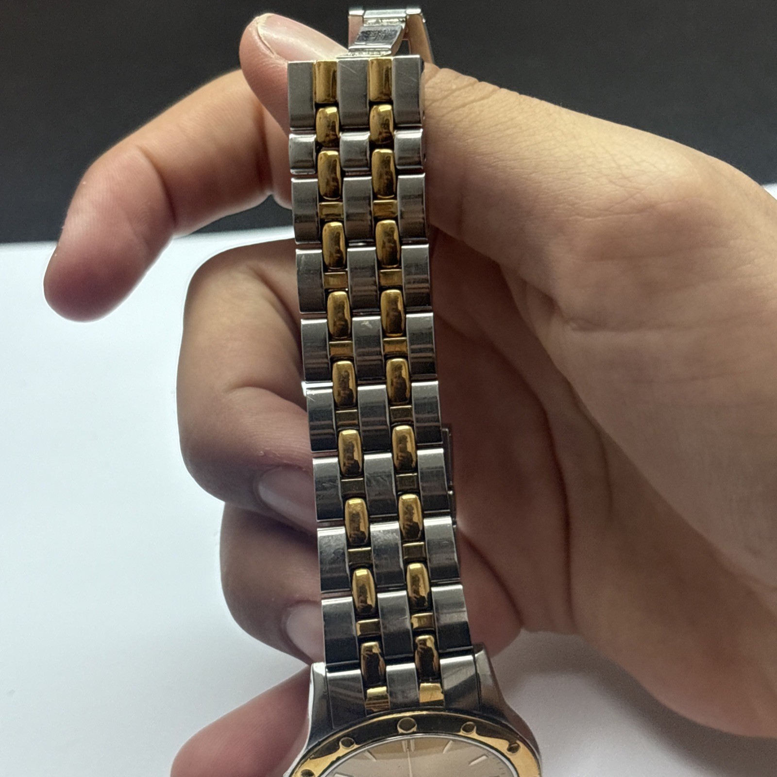 Raymond Weil Watch Two Tone Gold Plated Stainless Steel Fits Wrist Size 7”