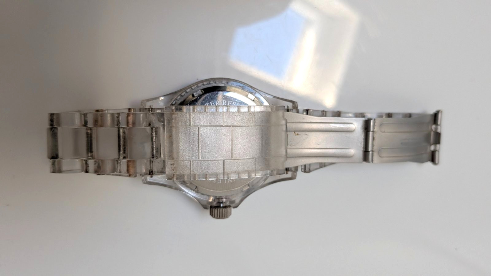 Transparent Polycarbonate Watch Floridita Red Dial Japan Movt Light