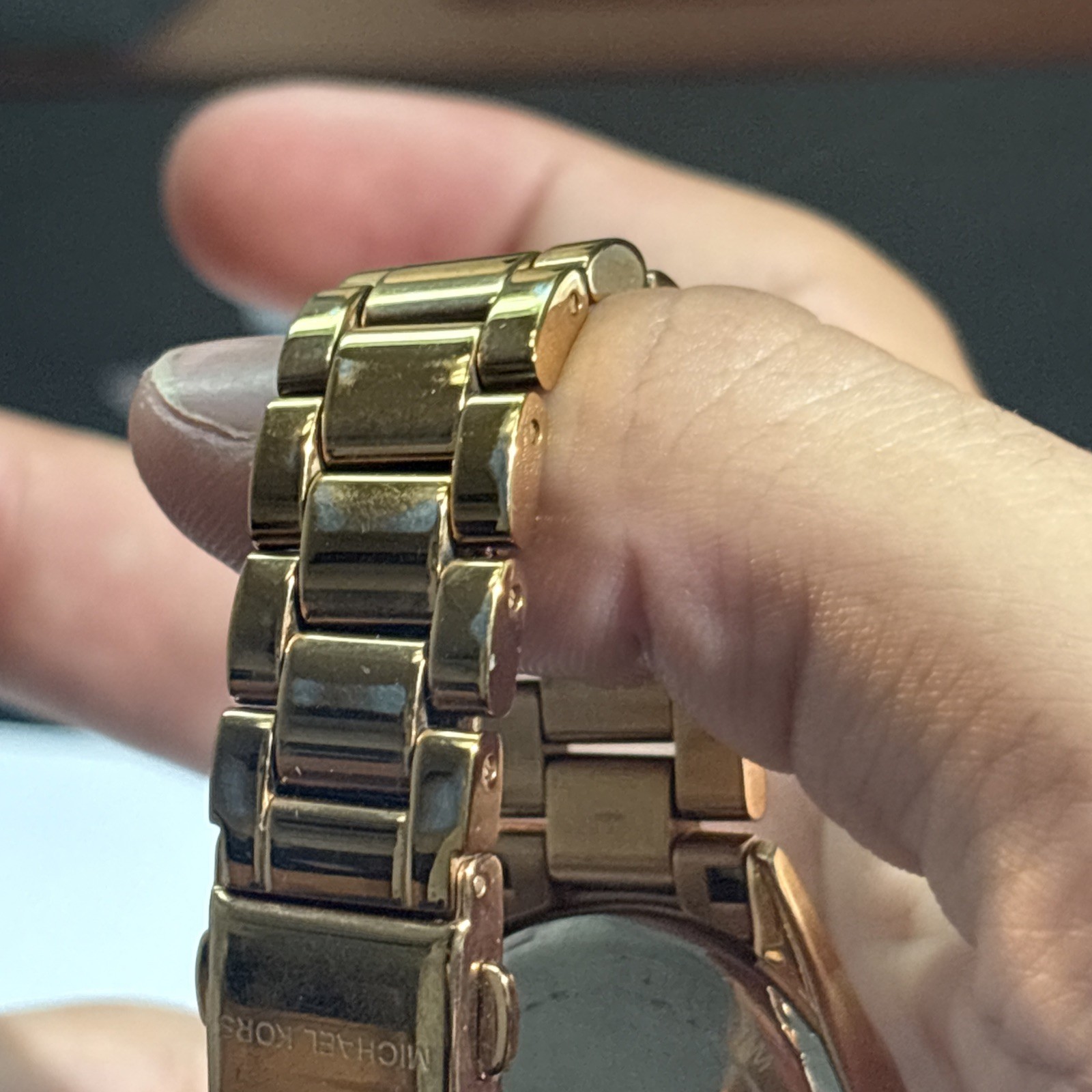 Michael KORS Watch Gold Plated MOP DIAL Fits Wrist Size 6.5”
