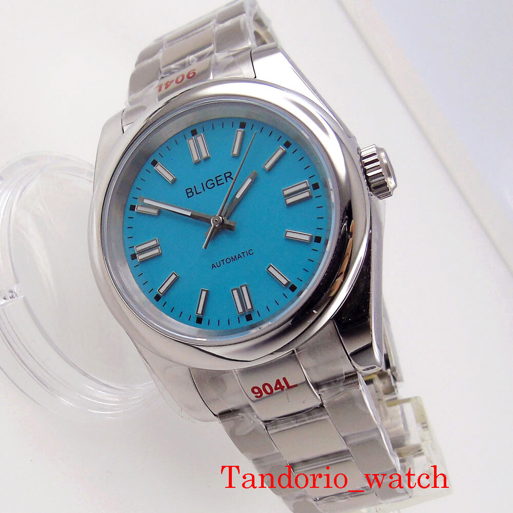Bliger Polished 36mm/39mm Sapphire Glass NH35 PT5000 Automatic Men Watch Oyster