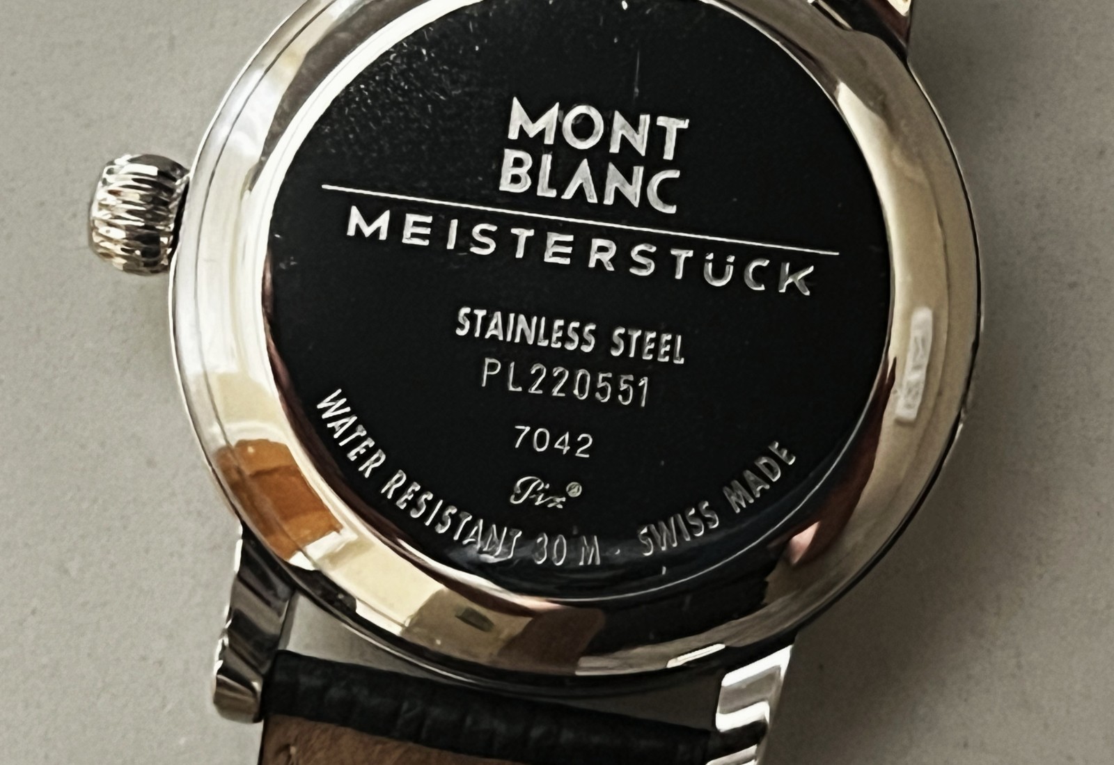 Mont blanc meisterstuck watch, pen, service book and original gift box