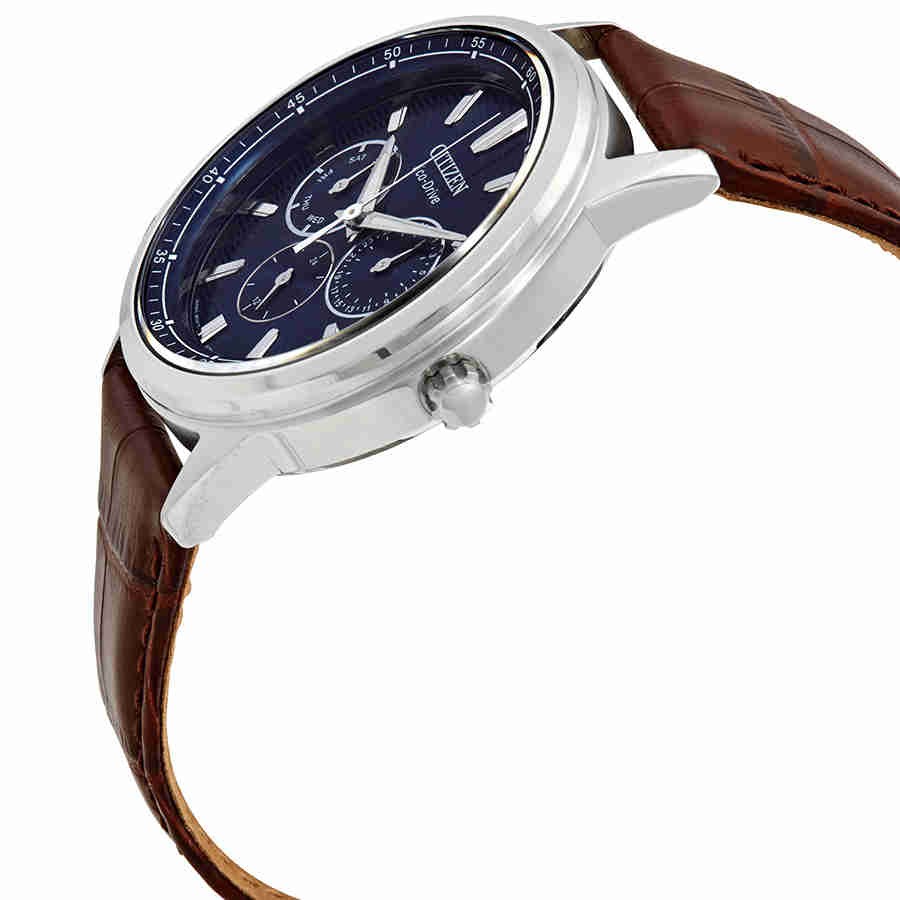 Citizen Corso Blue Dial Brown Leather Men’s Watch BU2070-12L