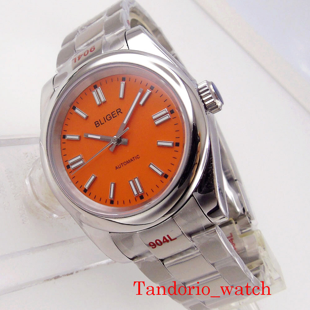 Bliger Polished 36mm/39mm Sapphire Glass NH35 PT5000 Automatic Men Watch Oyster