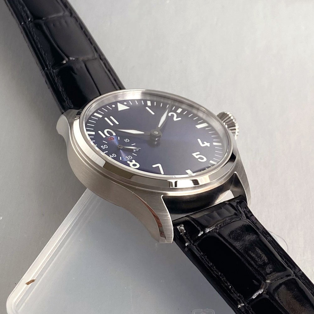Tandorio New 42mm 6497 Hand-Wind Men Watches Blue Dress Watch Sapphire Glass