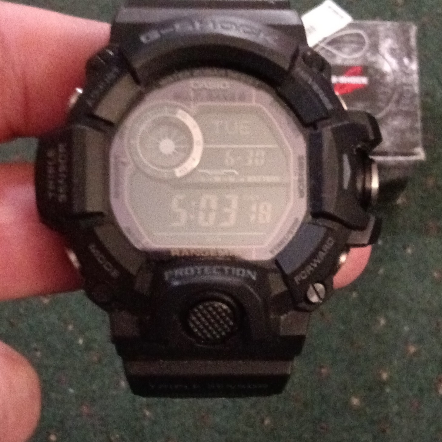 Casio G-SHOCK Rangeman GW9400-1B Digital Solar Atomic 200m 55mm Box Manual