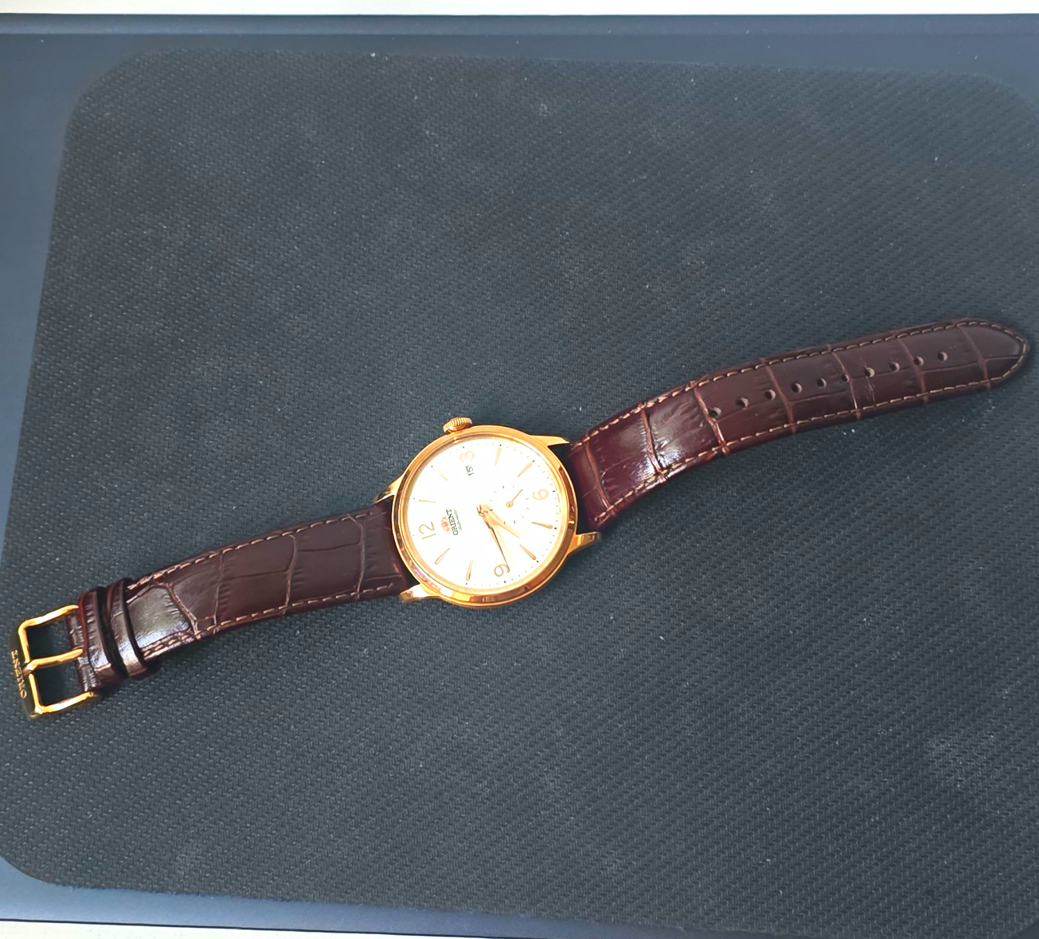 Orient Bambino F622-UAA0 Automatic Date 40.5mm White Dial Brown Leather Strap