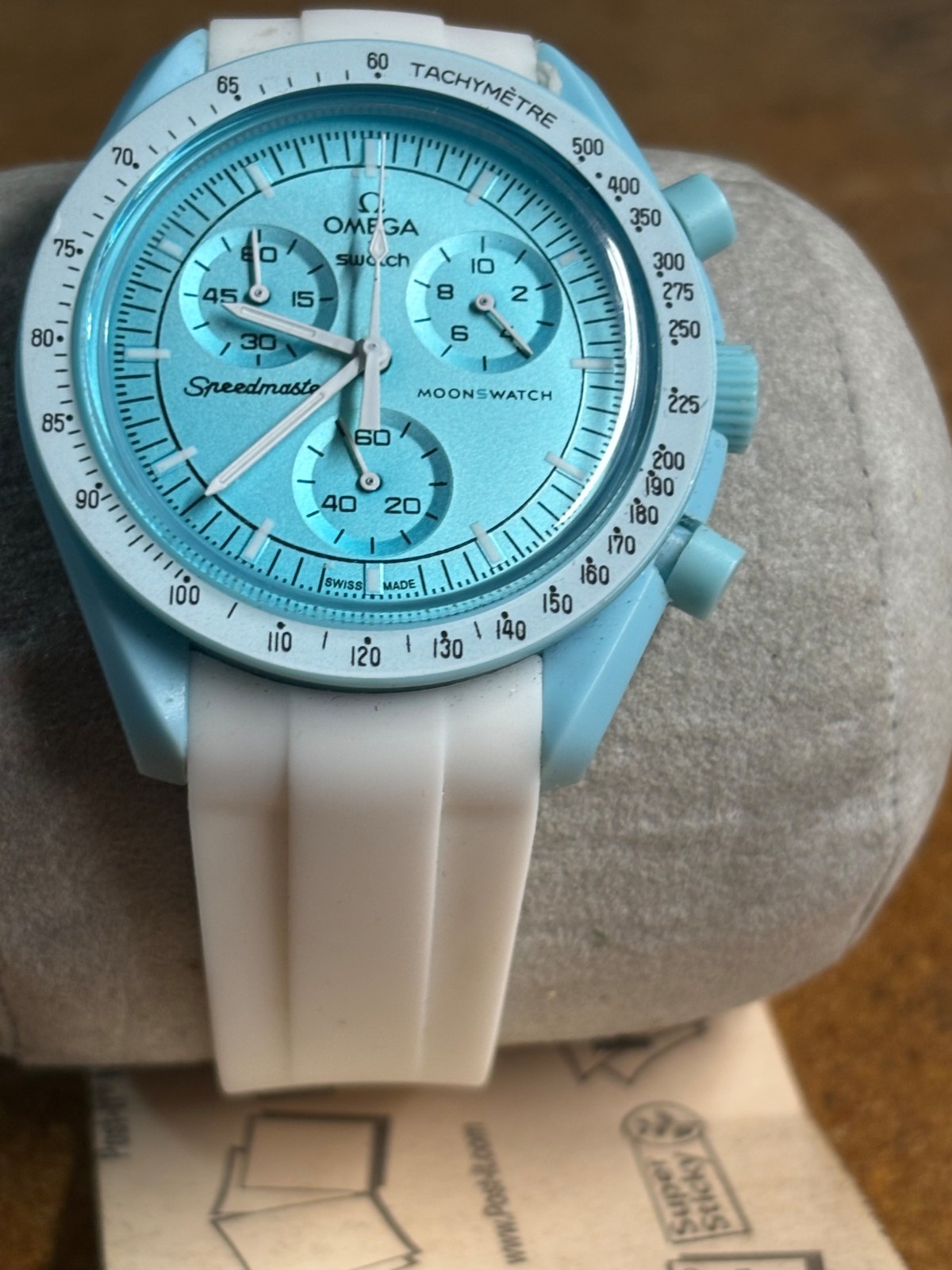 USA Seller OMEGA X MoonSwatch SWATCH Mission to Uranus BLUE WHITE Watch 4j Swiss