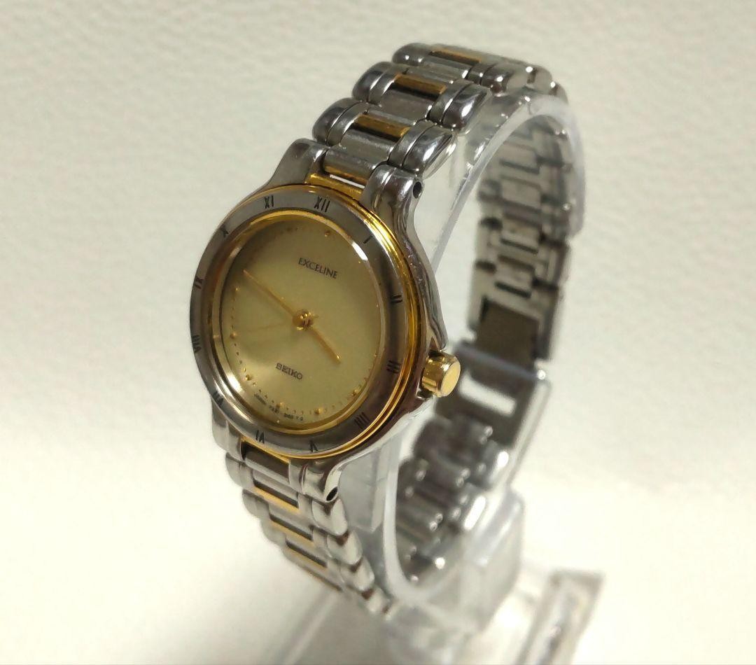 Seiko Exceline Quartz Ladies Watch Two-Tone 24mm wrist 15.0cm/5.9in