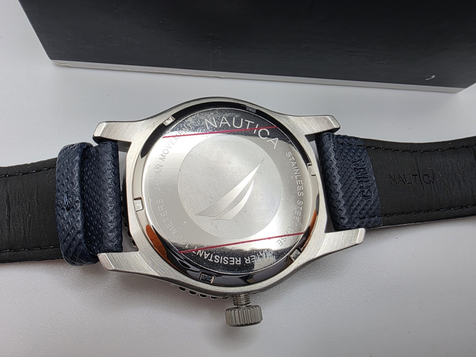 Nautica Men’s Blue Dive Style Watch Box 2 Straps 100M Working