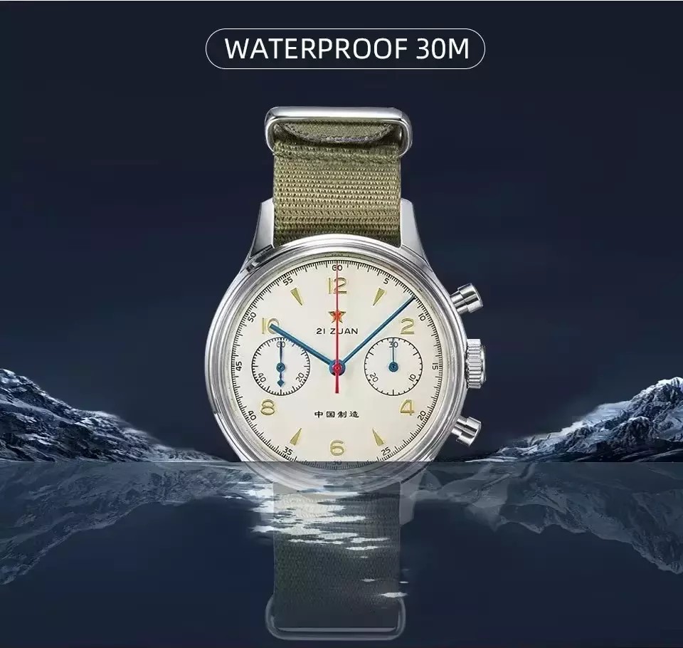 Seagull 1963 Quartz Sapphire Chronograph Watch 40mm Waterproof Luminescent