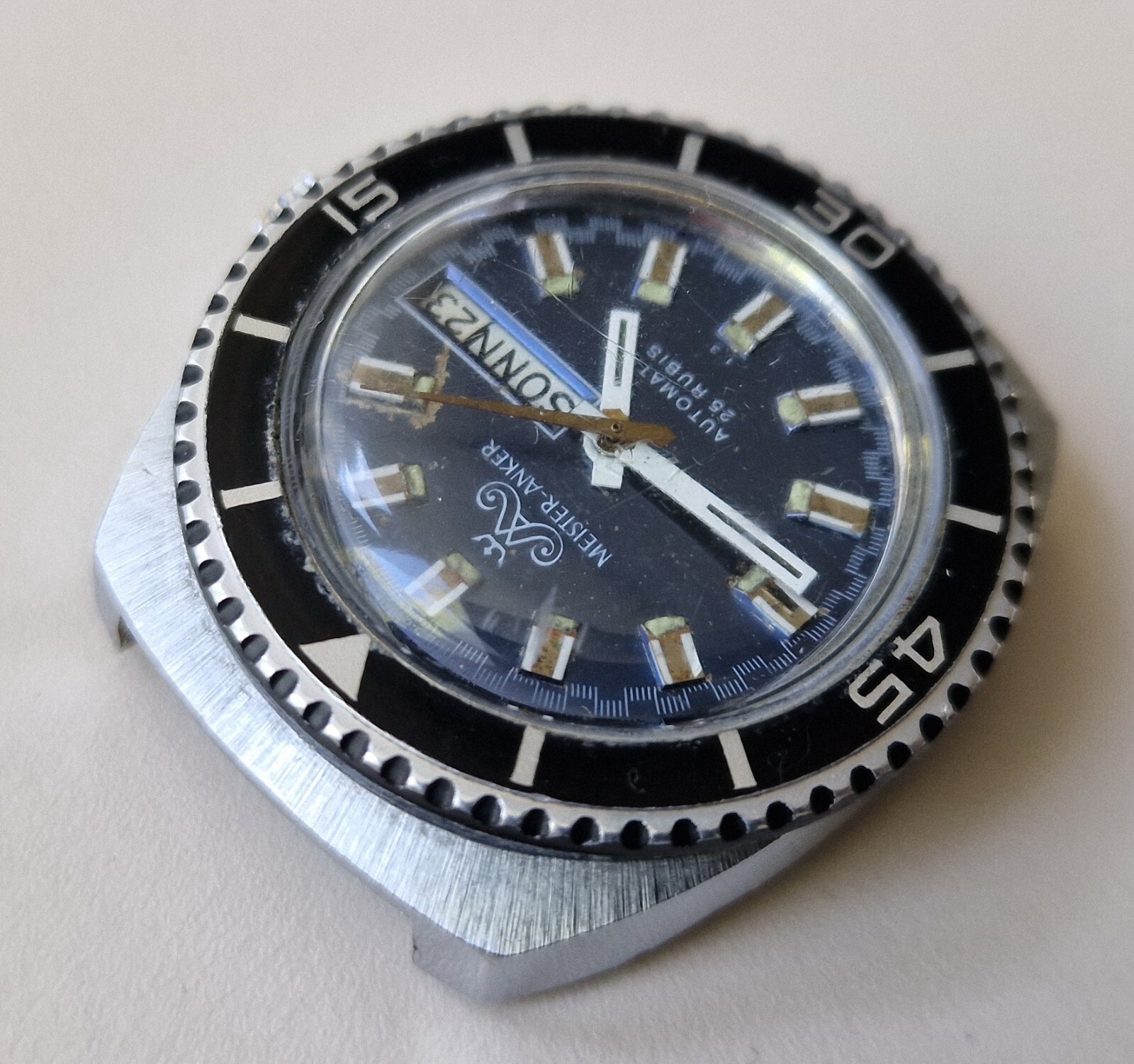 Vintage MEISTER ANKER DIVER Automatic Day/Date FB226 German Made From 70’s