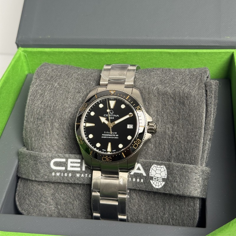 Certina DS Action Diver 38mm Powermatic 80 Black Dial Men’s Watch C0488074405100