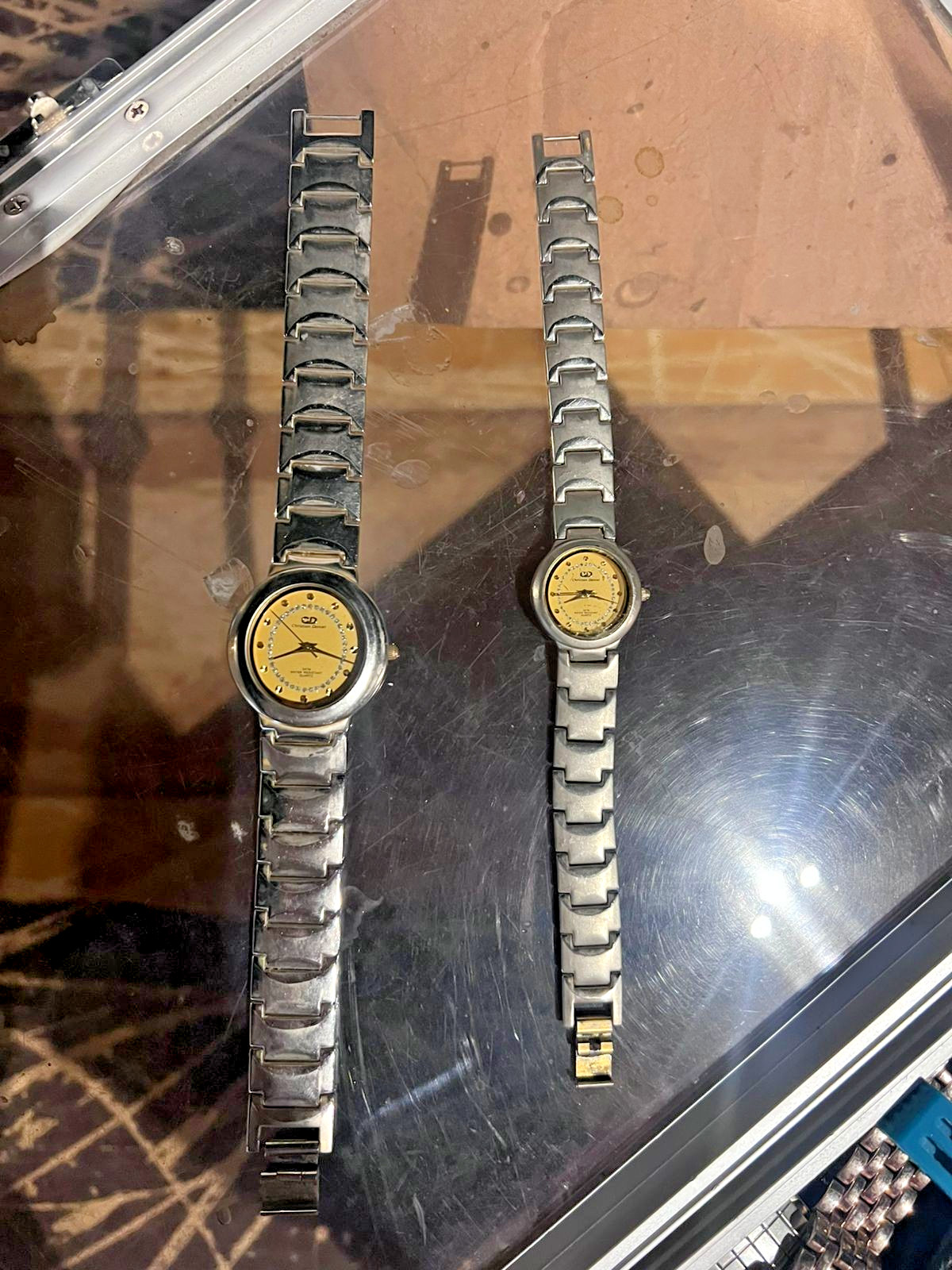 Christian Daniel Swiss Quartz His & Hers Couple Watch Set Gold Dial Gift